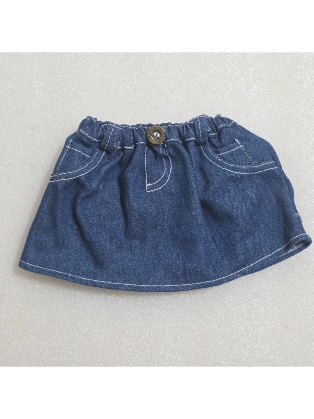 Build-A-Bear Workshop Blue Denim Jean Skirt with Tail Hole Plush Accessory